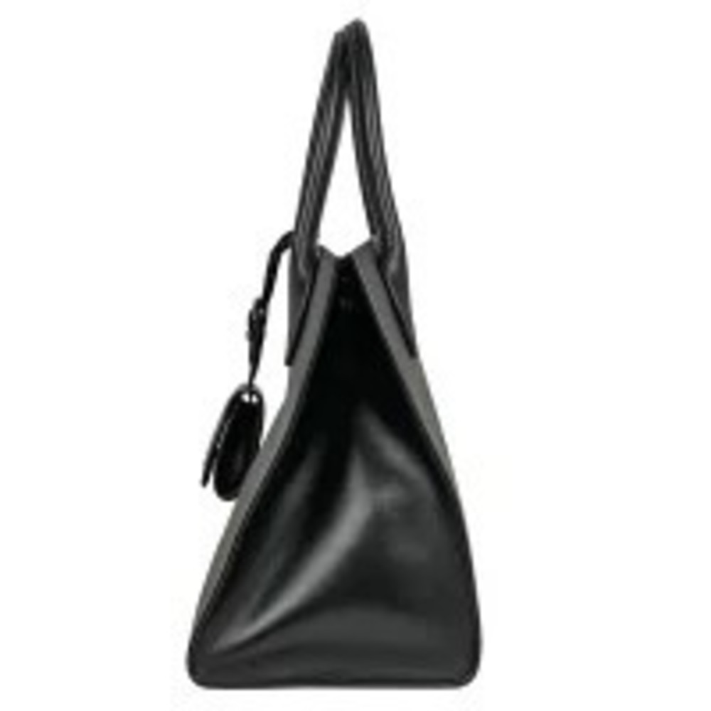 Prada 2way Black Leather Saffiano Monochrome Nero Shoulder Bag Black